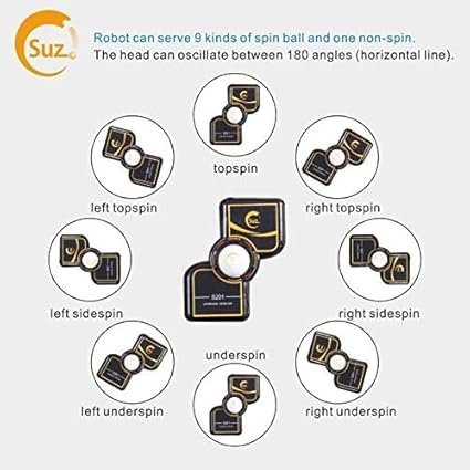 51QkwcetNbL._AC_SX425_.jpg Suz Table Tennis Robot with Net Ping Pong Ball Machine S201 Automatic Table Tennis Machine