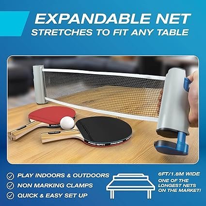 81mnhHJoquL._AC_SX425_.jpg PRO SPIN Retractable Ping Pong Net 72 Table Tennis Net with Clamps Portable Ping Pong Net for Any Table