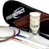 Pro Impact Badminton Racket Set Lightweight Aluminum Head Rackets